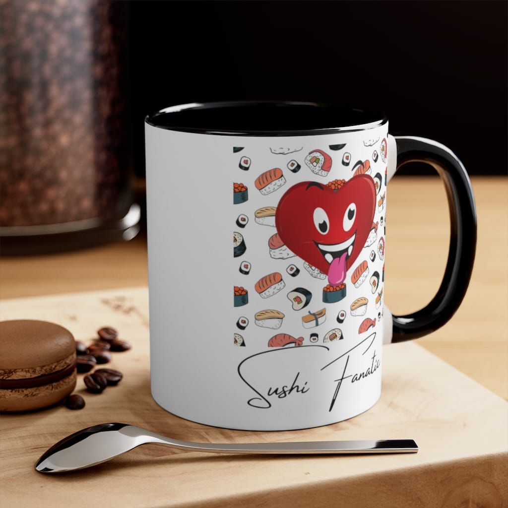 Sushi Fanatic Accent Coffee Mug, 11oz