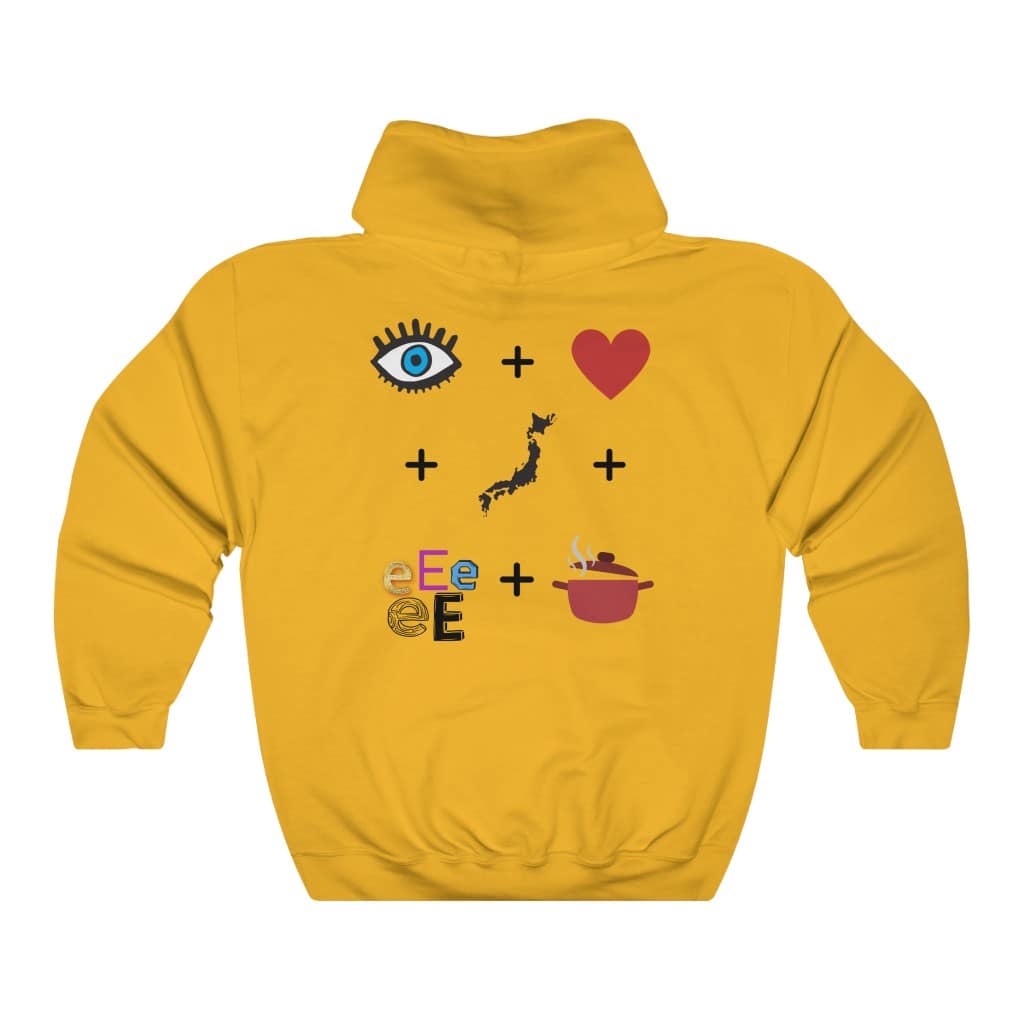 I Love Japanese Cooking Hooded Sweatshirt - Image 3