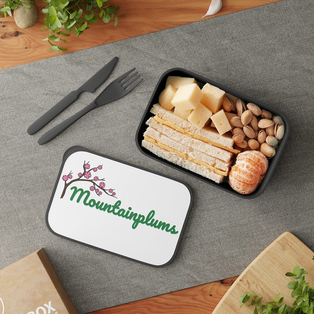 Authentic Mountain Plums Bento Box with Band and Utensils - Image 5