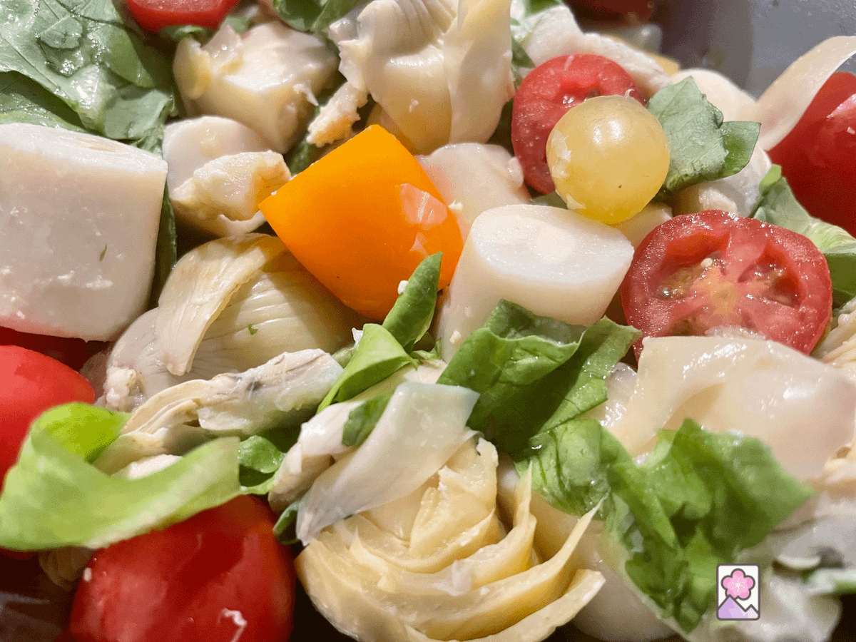 Close up of Hearts of Palm Salad