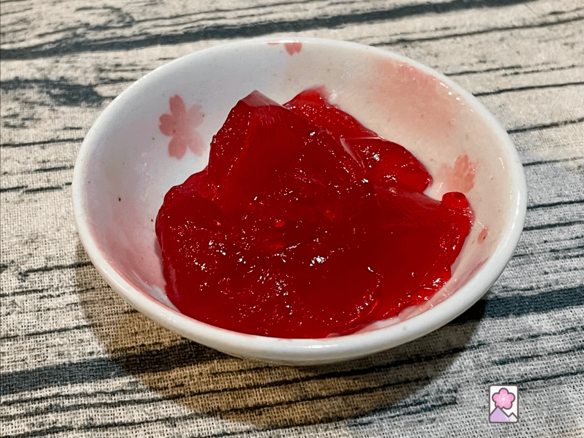 Fresh Homemade Raspberry Gelatin in a bowl