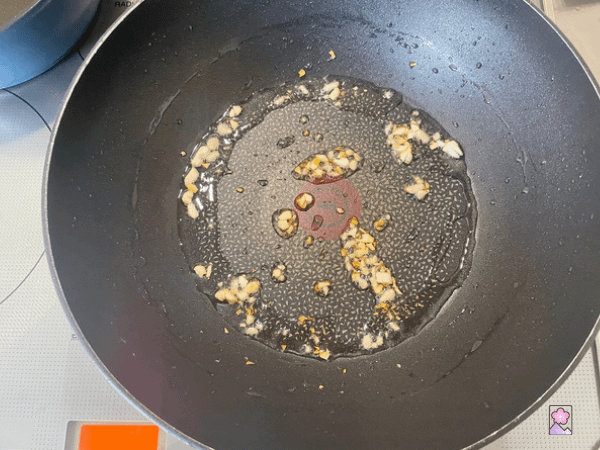 Ginger and Garlic Browned in a wok