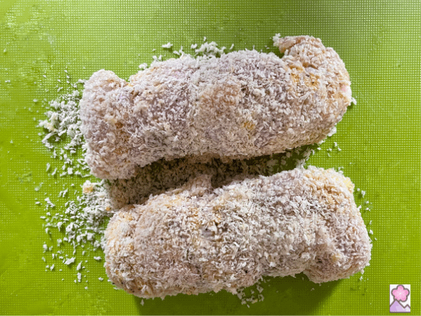 Chicken rollup coated with panko