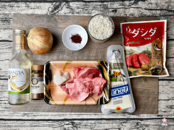 Risotto Milanese Ingredients, not in the original packaging