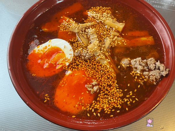 Ramen with toppings
