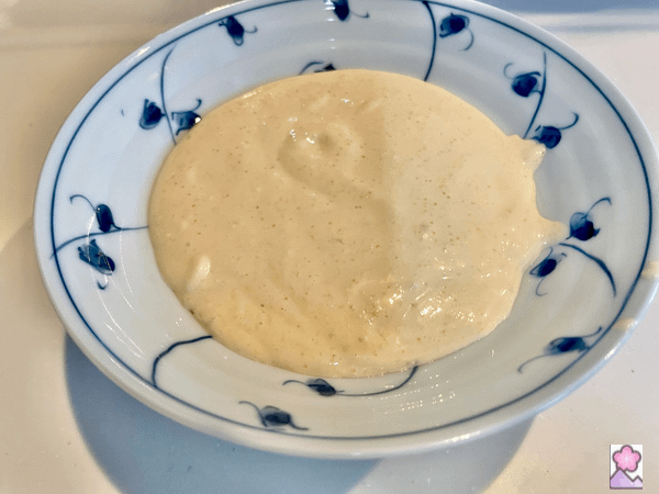 Mentaiko Spread in a ceramic bowl with flower patterns