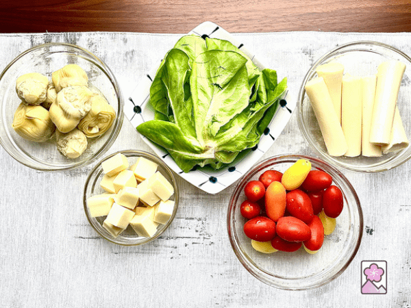 Hearts of Palm Salad Ingredients