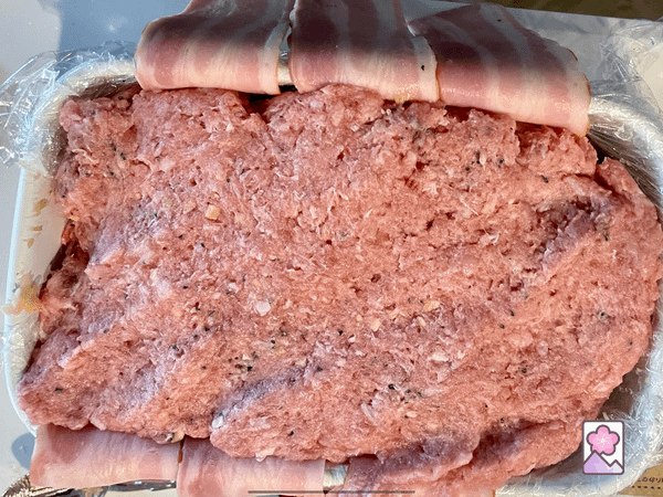 Terrine layered in the pan