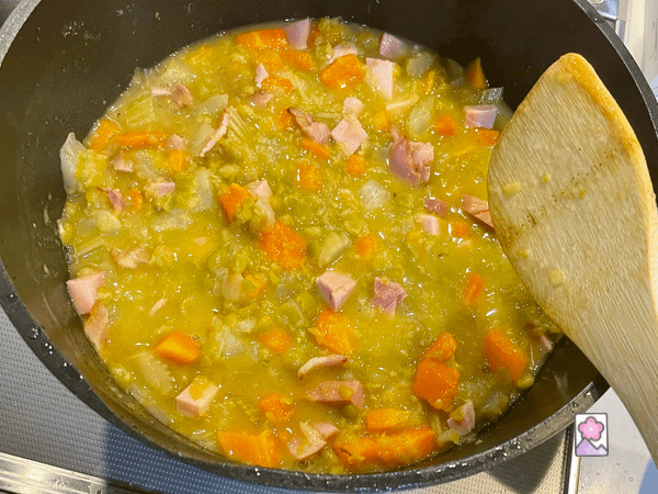 All the ingredients cooked,together