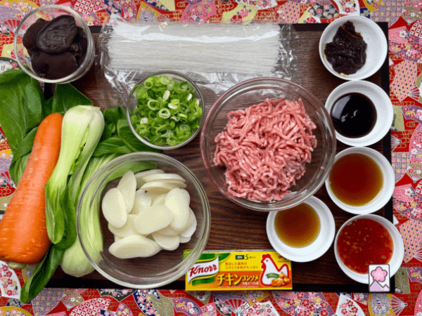 Pork Beefun and Tteok Ingredient Board