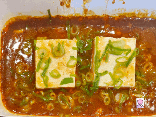 The Tofu in XO sauce removed from the oven