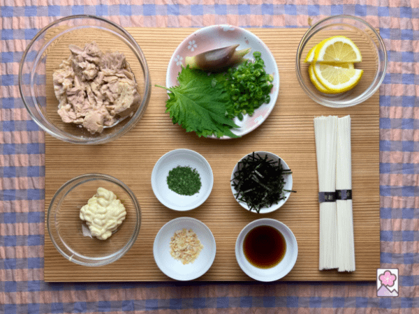 Ingredient board for Tuna Somen