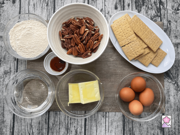 Southern Pecan Pie- ingredient board