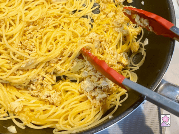 Toss together the pasta in a large pan