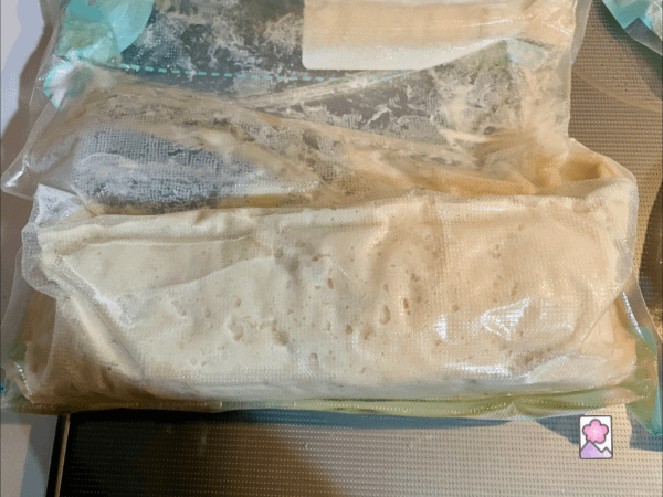 Chicken roll in a sous vide bag