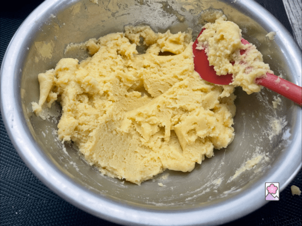 Chinese Almond Cookie Dough in a bowl
