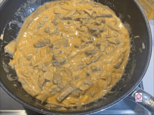 Wagyu Stroganoff in the pot