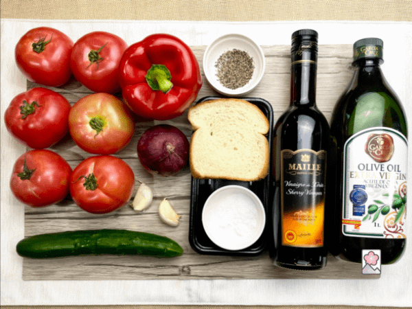 Chilled Gazpacho Ingredient board