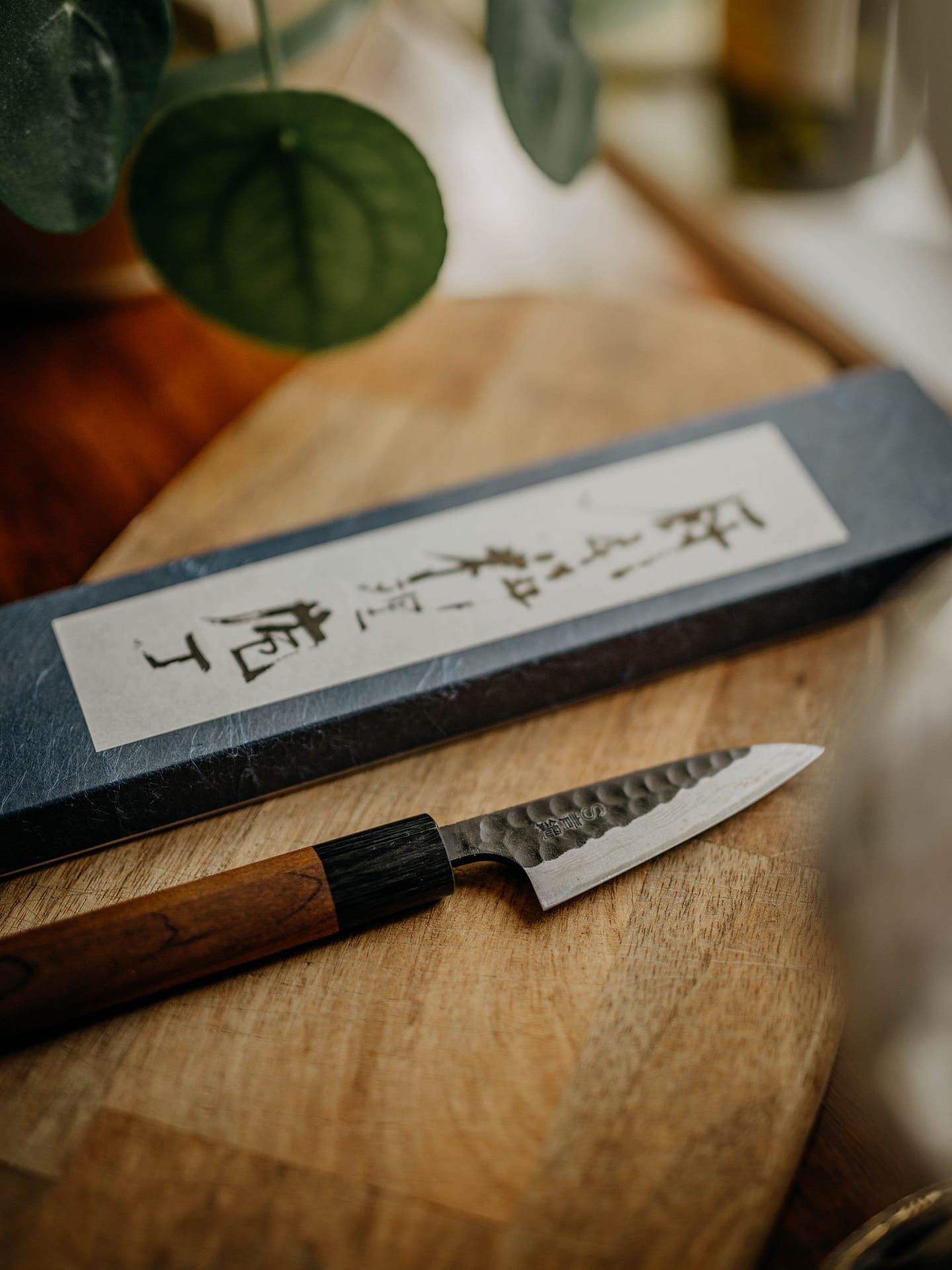 a small, single-beveled Japanese pairing knife