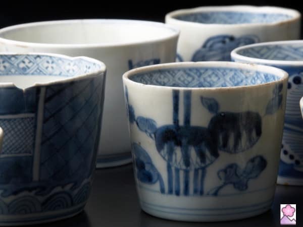 Porcelain Cups on a table