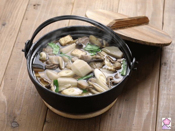 Imoni in a cast iron hotpot