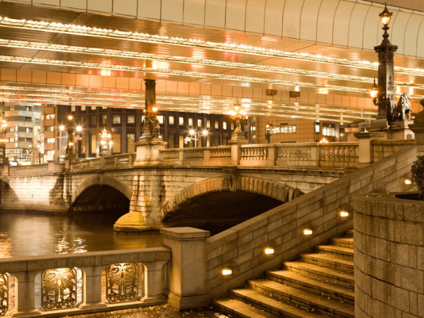 The Nihonbashi Bridge at dusk