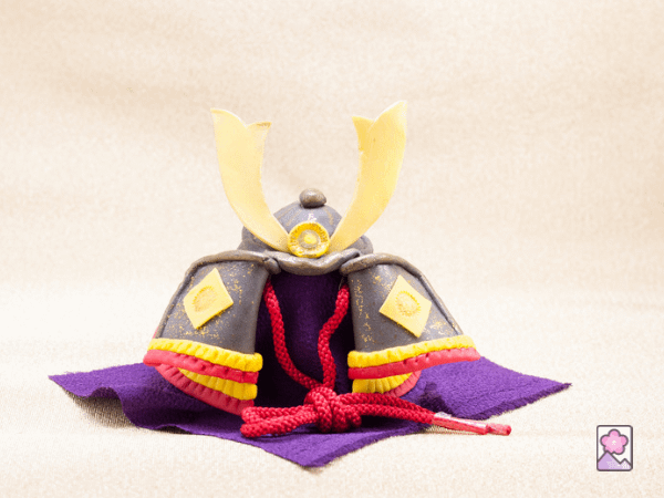 A colorful samurai helmet