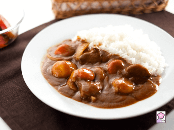 Japanese curry with white rice