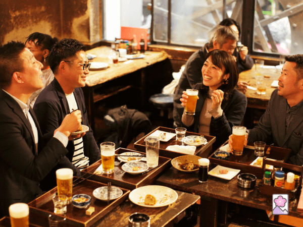 Eating and drinking at a Japanese Izakaya