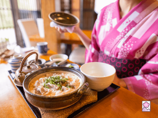 Enjoying a fancy meal at a ryotei