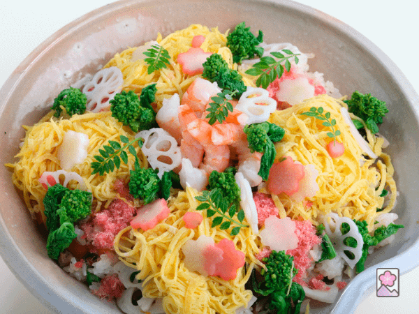 Chirashi - scattered sushi over rice 